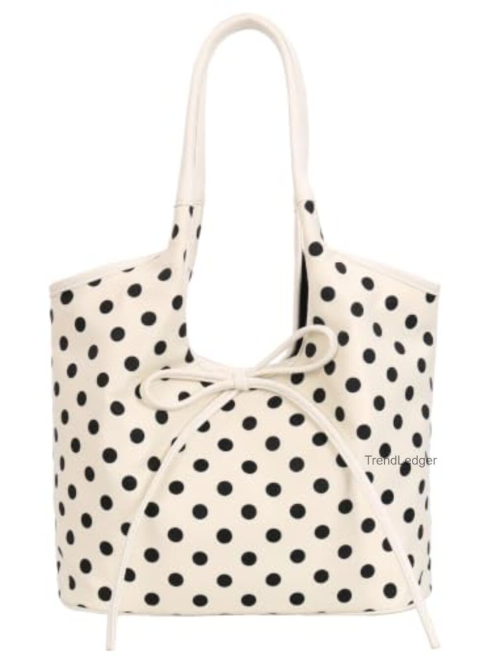 Polka Dot Slouchy Hobo Tote Bag Polyester Shoulder Purse Work Handbag